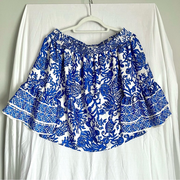 LILLY PULITZER | Kaori Off-Shoulder Bohemian Blouse Sz S - Picture 2 of 7